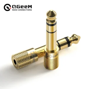 QGeeM 6.5mm to 3.5mm Audio Adapter Jack Converter for Headphones, Microphones, and Amplifiers