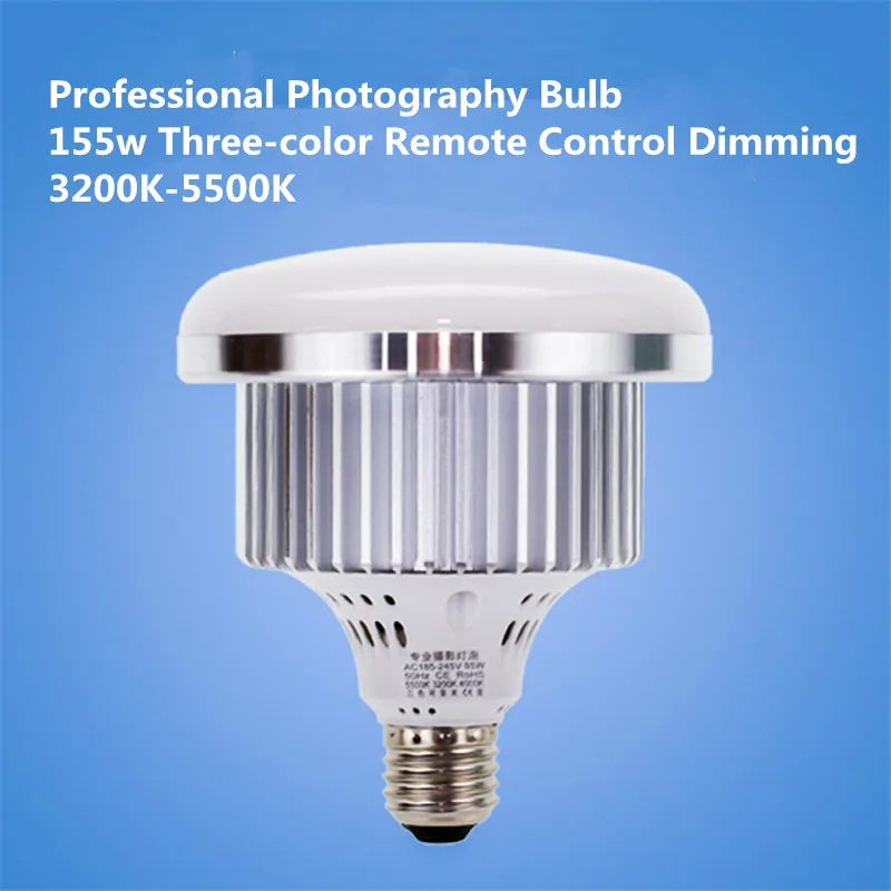 65W LED Photographic Lighting Bulbs E27 Base Lamp With Remote Control Dimmable Daylight Bulb For Photo Studio Softbox - Image 3