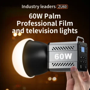 60W COB Video Light Photographic LED Light CRI90+ 2700-7500K Bi-Color LED Video Ligh Professional Studio Light for Camera Video