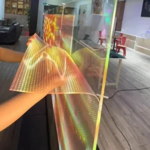 Flexible LED Film Screen Display P4/P5/P16 | Ultra-Thin Transparent Indoor Advertising Video Wall