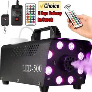 500W LED Disco Smoke Machine | Remote-Controlled Fogger for DJ, Christmas, Wedding & Party Stage Effects
