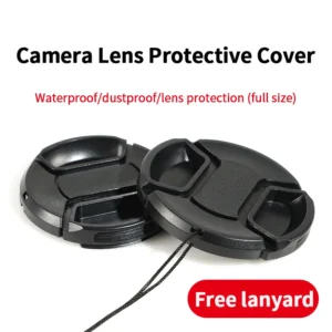 Center-Pinch Lens Cap 43mm-82mm with Extra Strong Springs – Universal Camera Lens Cover for Canon, Nikon, Sony, Sigma, Pentax