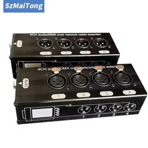 1 Pair (Male + Female) 4-Channel 3-Pin XLR to RJ45 Ethercon Cable – Stage, Studio, Lighting & Microphone Audio Line