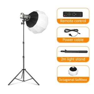 100W Photography LED Video Light – Daylight-Balanced Sun Lamp for Studio, YouTube, and Portrait Shooting
