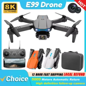 E99Pro Dual Camera 4K HD FPV Drone with Obstacle Avoidance and WiFi App Control | Professional Aerial Photography Quadcopter