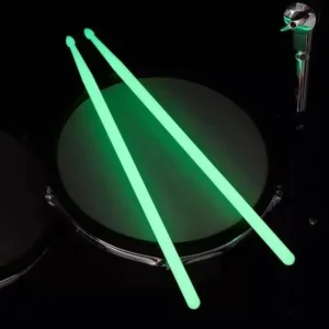 1 Pair 5A Luminous Drumsticks – Glow-in-the-Dark Fluorescent Nylon Sticks for Jazz & Electronic Drums