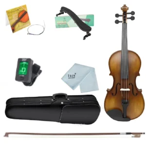 Astonvilla 4/4 Viola Natural Acoustic Spruce Panel 16 Inch Viola Stringed Instrument with Case, Bow, Strings, and Accessories