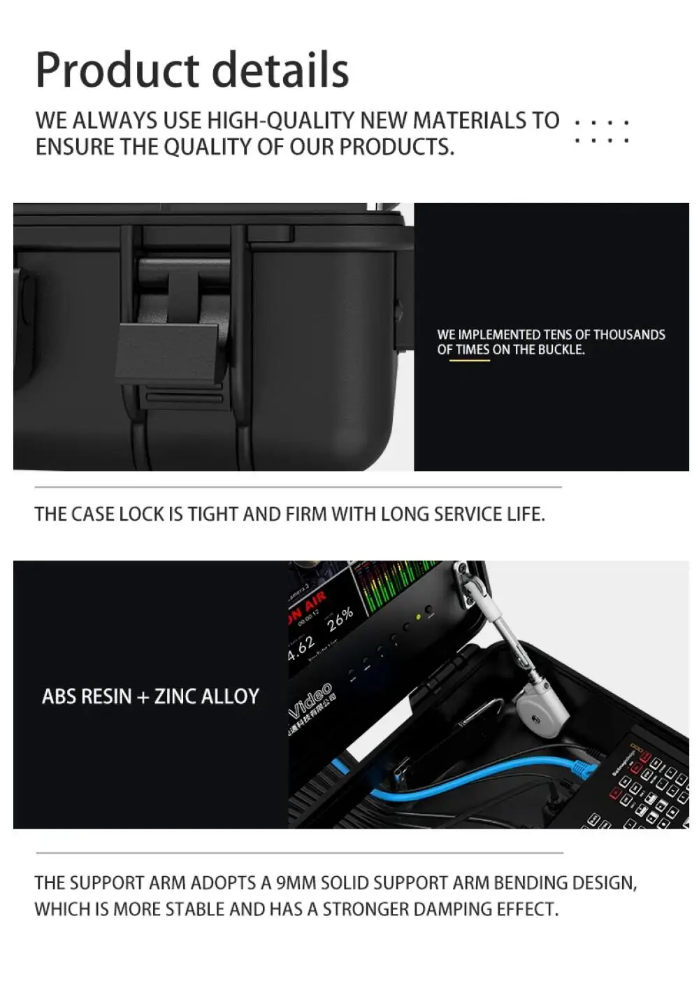 TYST VIDEO TY-ATEM MINI Case with Built-in 15.6" Full HD Monitor – Portable Protective Case for Blackmagic Design ATEM Mini Switcher - Image 15