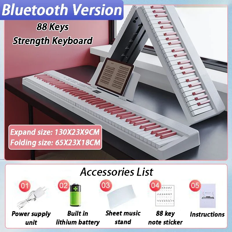 88 Key Folding Electronic Organ – Portable Strength Keyboard for Beginners and Professionals | OLOMM Brand - Image 12