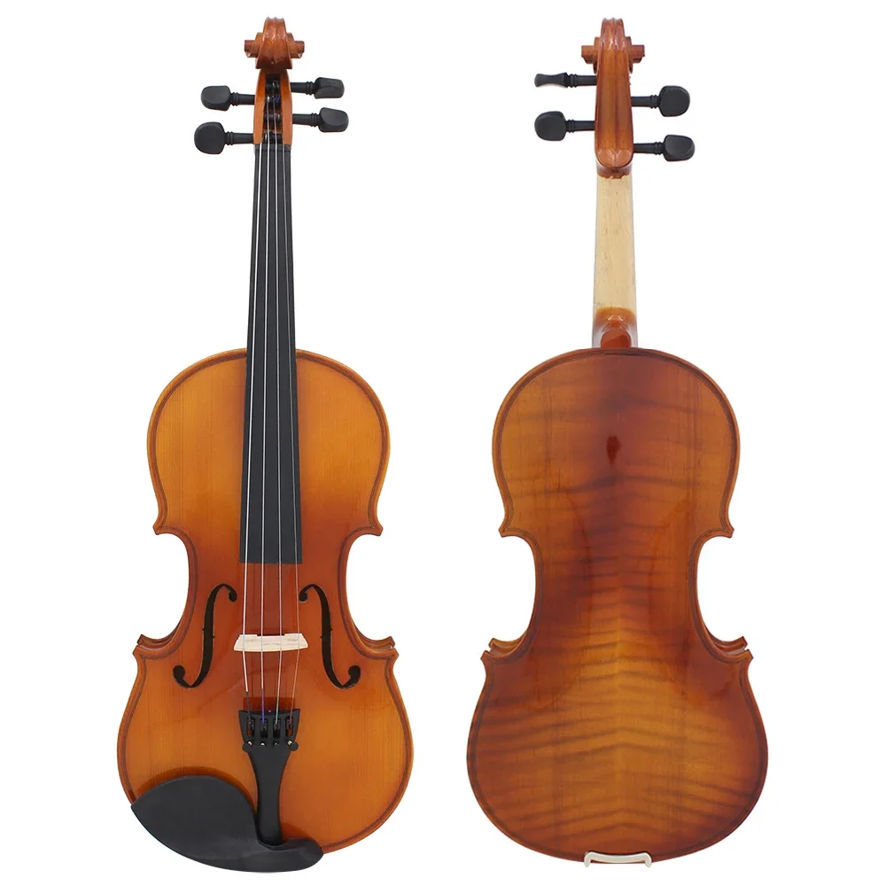 Astonvilla AV-03 Full Size 4/4 Acoustic Violin – Solid Spruce Top & Maple Back with Bow and Case - Image 7