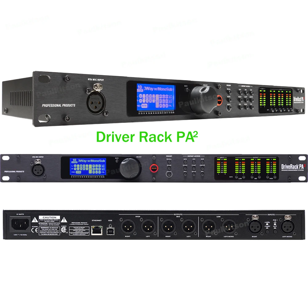 DriveRack PA2 DSP Loudspeaker Management System 2-In 6-Out Digital Processor – Professional DJ Sound System Effector - Image 4