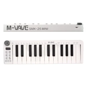 M-VAVE SMK-25 Mini MIDI Keyboard – 25-Key USB Rechargeable Portable MIDI Controller