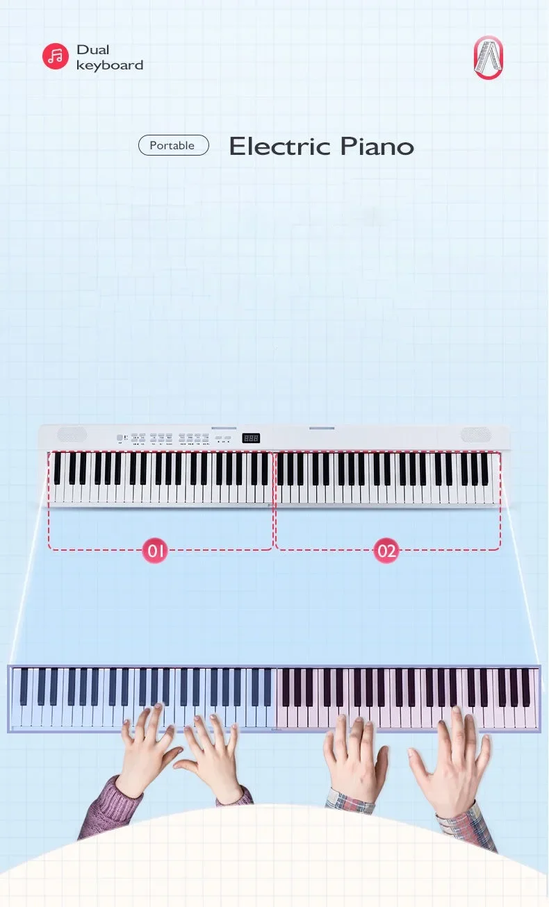 88 Key Folding Electronic Organ – Portable Strength Keyboard for Beginners and Professionals | OLOMM Brand - Image 24