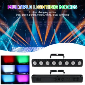 4-IN-1 DMX512 LED Wall Washer Light | 8x12W RGBW Waterproof Stage Lamp for DJ, Disco, Bar, and Party Events