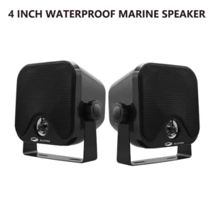 4 Inch 100W Marine Waterproof Speakers Heavy Duty Box Surface Mount Outdoor Speakers For Golf Cart ATV UTV Pool Truck Motorcycle