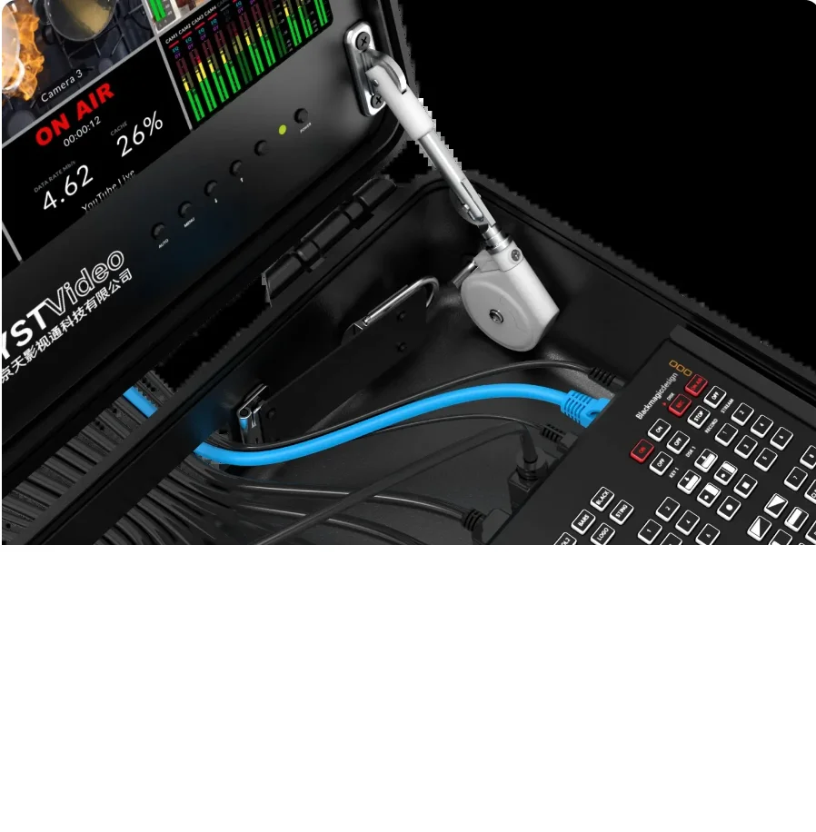 TYST VIDEO TY-ATEM MINI Case with Built-in 15.6" Full HD Monitor – Portable Protective Case for Blackmagic Design ATEM Mini Switcher - Image 4