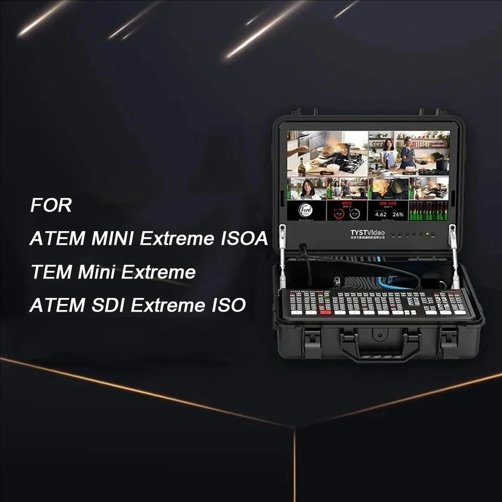 TYST VIDEO TY-ATEM MINI Case with Built-in 15.6" Full HD Monitor – Portable Protective Case for Blackmagic Design ATEM Mini Switcher - Image 7