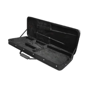 Electric Guitar Hard Case – Durable Foam-Lined Backpack Case with Velvet Interior & Storage Pockets for Standard Guitars