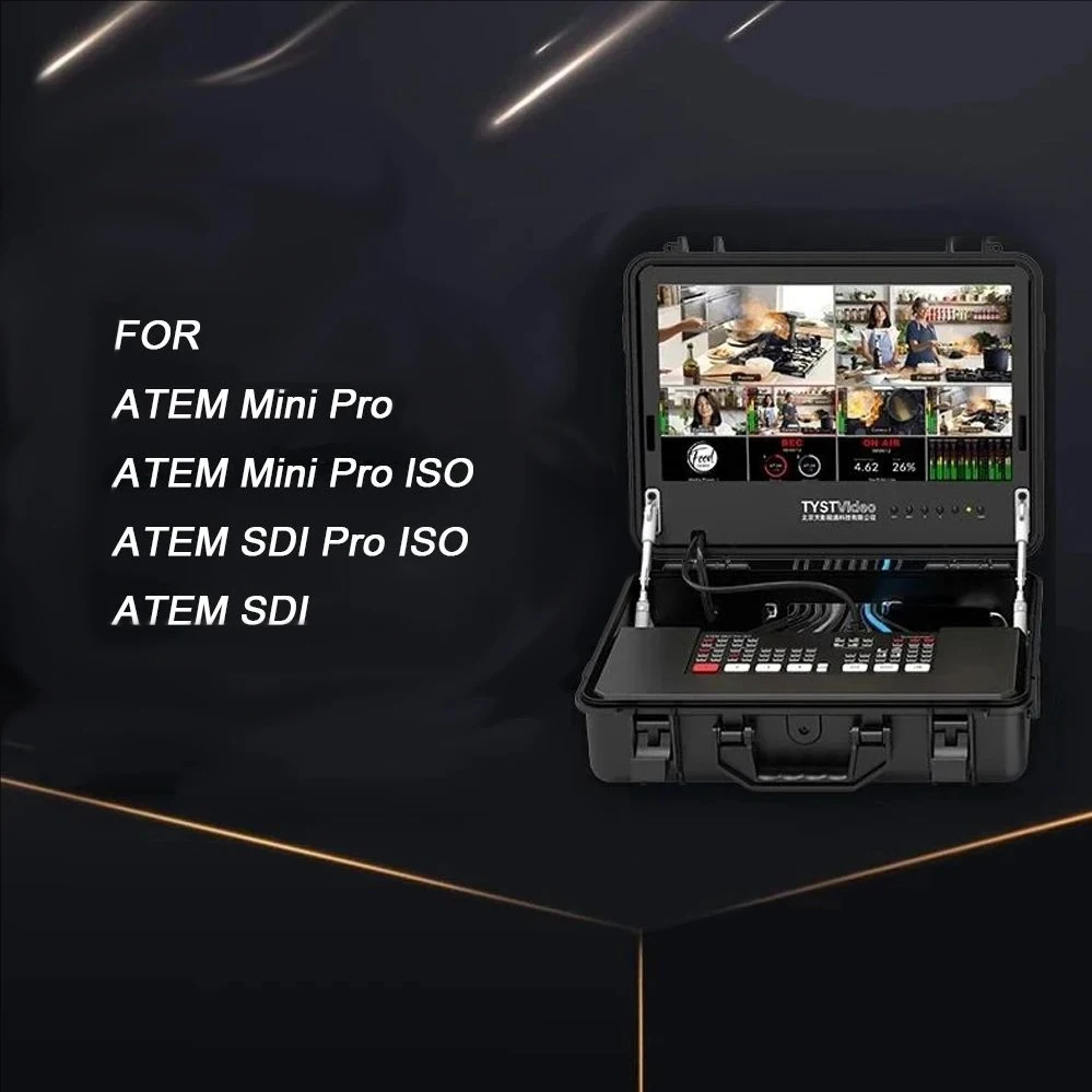 TYST VIDEO TY-ATEM MINI Case with Built-in 15.6" Full HD Monitor – Portable Protective Case for Blackmagic Design ATEM Mini Switcher - Image 6