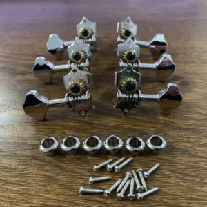 9mm Guitar Tuning Pegs for 6-String Electric Guitars – Chrome Machine Heads Made in Korea | N007 Guitar Tuners
