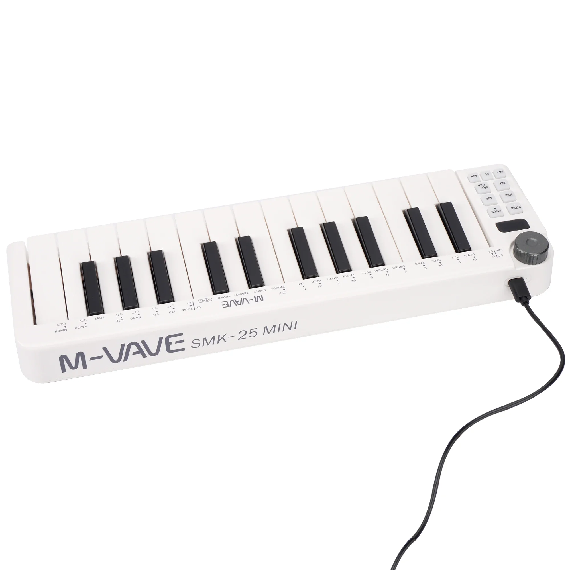 M-VAVE SMK-25 Mini MIDI Keyboard – 25-Key USB Rechargeable Portable MIDI Controller - Image 4