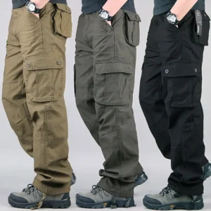Tactical Film Crew Cargo Pants – Cotton Multi-Pocket Overalls for Outdoor Shoots, Livestreams & Production Workwear